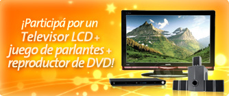 Promo CLUB SPEEDY-Fin de AñoÃ¢â‚¬â€œTelevisor LCD + Juegos de parlantes + Reproductor de DVD